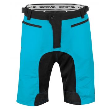 Pantaloni Force MTB-11 cu sub-pantaloni cu bazon Albastri S