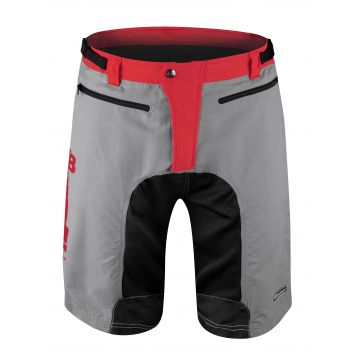 Pantaloni Force MTB-11 cu sub-pantaloni cu bazon Gri L