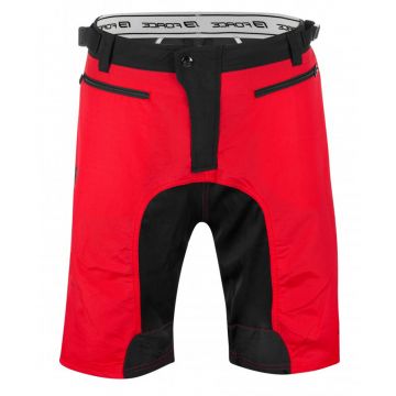 Pantaloni Force MTB-11 cu sub-pantaloni cu bazon Rosii XS
