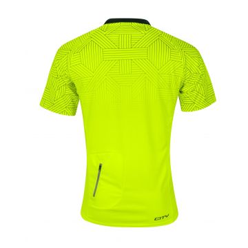 Tricou ciclism Force City, fluo/negru, XXXL
