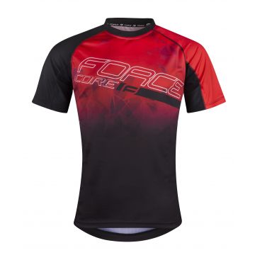 Tricou ciclism Force MTB Core, rosu/negru, M