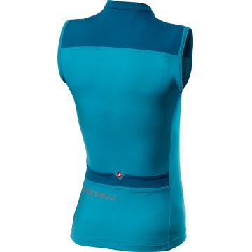 Tricou fara maneci Castelli Solaris Sky Blue/Marine Blue M