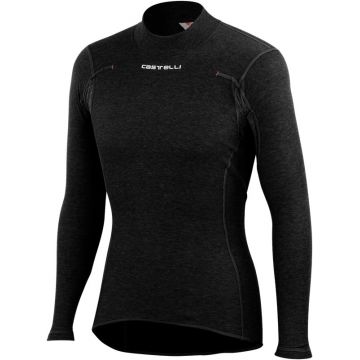 Bluza de corp cu maneca lunga Castelli Flanders Warm LS, Negru, L