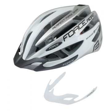 Casca FORCE ROAD Alb/gri L-XL (58-63 cm)