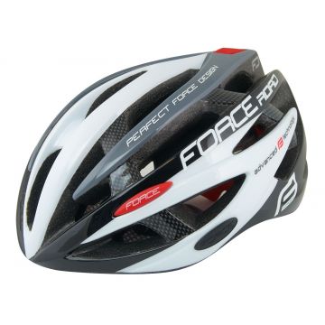 Casca FORCE ROAD junior, negru/alb/gri, XS -S (48-54 cm)