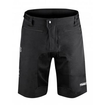 Pantaloni Force MTB-11 cu sub-pantaloni cu bazon Negri M