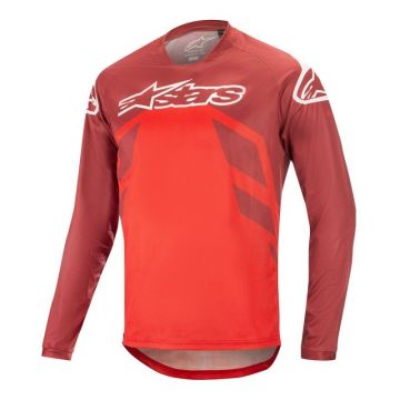 Tricou Alpinestars Racer V2 LS Burgundy/Red/White M Tricou Alpinestars Racer V2 LS Burgundy/Red/White M