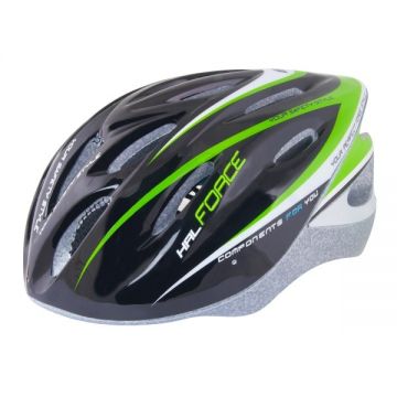 Casca Force Hal negru/verde/alb L-XL (58-62 cm)