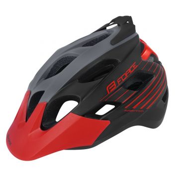 Casca Force Raptor MTB gri/rosu L-XL (58-62 cm)