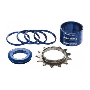 Kit single speed Reverse 13T albastru inchis