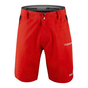 Pantaloni Force Blade MTB cu sub-pantaloni cu bazon rosu L