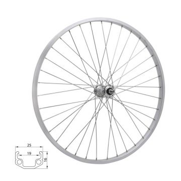 Roata spate 28 RMX 219 622x19 argintie butuc Force