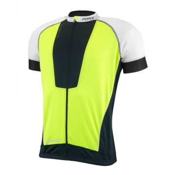 Tricou ciclism Force Air negru/alb/fluo S