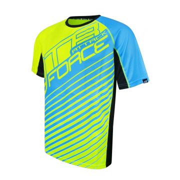 Tricou Force MTB Attack fluo/albastru S