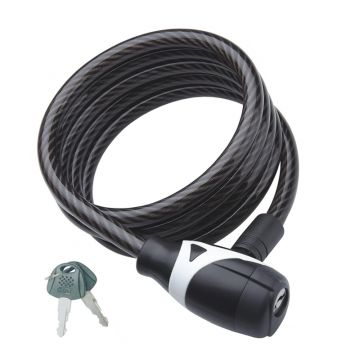 Antifurt cablu cu cheie Romet 87327 1200 x12 mm Negru/Alb