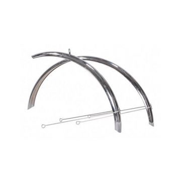 Aparatori pentru bicicleta, 1.5 mm, 26 inch, otel, Argintiu