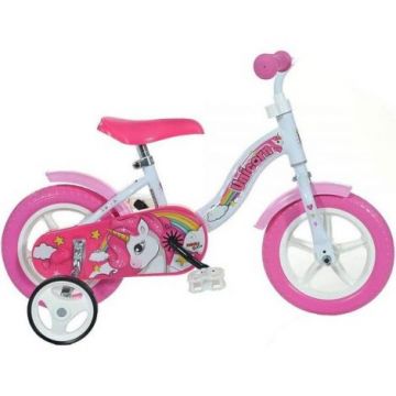 Bicicleta copii 2-3 ani, 10 inch, Unicorn, Dino Bikes DB108LUN