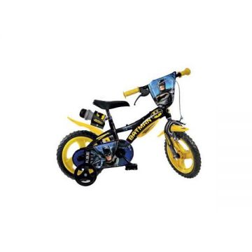 Bicicleta copii Dino Bikes Batman 12 inch, varsta 3-4 ani, inaltimea 87-110 cm, frana pe fata, pinion fix, roti din spuma EVA, scaun reglabil, roti ajutatoare detasabile Bicicleta copii Dino Bikes Batman 12 inch, varsta 3-4 ani, inaltimea 87-110 cm, frana pe fata, pinion fix, roti din spuma EVA, scaun reglabil, roti ajutatoare detasabile