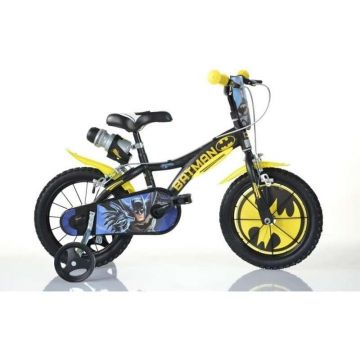 Bicicleta copii Dino Bikes Batman 16 inch, varsta 5-7 ani, inaltimea 107-125 cm, frana de mana pe ambele roti, scaun reglabil, roti ajutatoare detasabile, licentiata Batman Bicicleta copii Dino Bikes Batman 16 inch, varsta 5-7 ani, inaltimea 107-125 cm, frana de mana pe ambele roti, scaun reglabil, roti ajutatoare detasabile, licentiata Batman