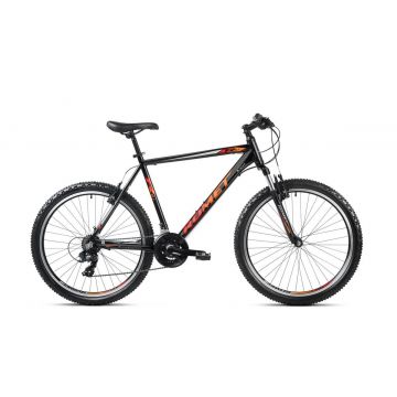 Bicicleta de munte pentru barbati Romet Rambler R6.1 Negru/Portocaliu/Rosu 2023