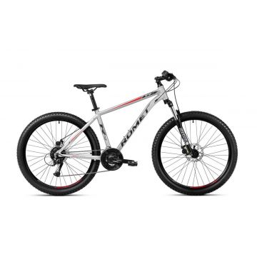 Bicicleta de munte pentru barbati Romet Rambler R7.2 Argintiu/Rosu/Gri 2023