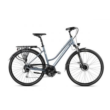 Bicicleta de trekking/oras pentru femei Romet Gazela 6 Grafit/Negru 2023