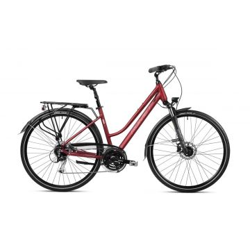 Bicicleta de trekking/oras pentru femei Romet Gazela 6 Visiniu/Roz 2023