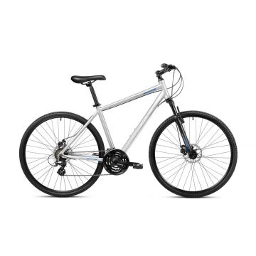 Bicicleta de trekking pentru barbati Romet Orkan 1 M Argintiu/Albastru 2023