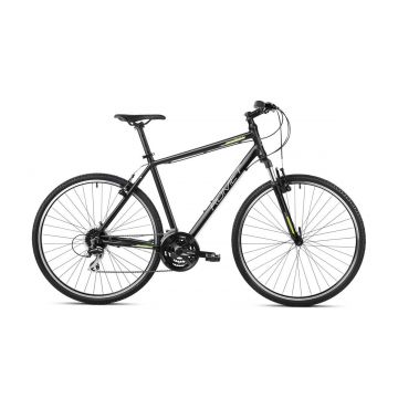 Bicicleta de trekking pentru barbati Romet Orkan 2 M Negru/Lime 2023