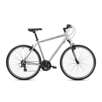 Bicicleta de trekking pentru barbati Romet Orkan M Lite Grafit/Rosu 2023