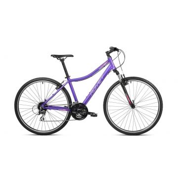 Bicicleta de trekking pentru femei Romet Orkan 2 D Violet/Alb 2023