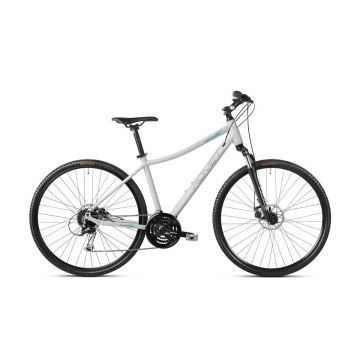 Bicicleta de trekking pentru femei Romet Orkan 3 D Gri/Albastru 2023