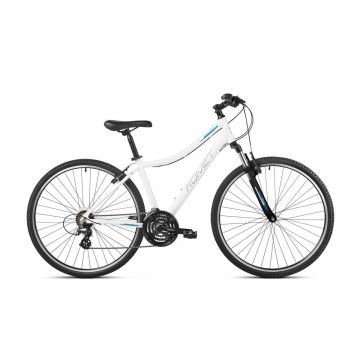 Bicicleta de trekking pentru femei Romet Orkan D Alb/Gri 2023