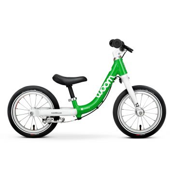 Bicicleta fara pedale pentru copii Woom 1 Classic Verde
