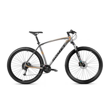 Bicicleta MTB - XC pentru barbati Romet Mustang M2 Lite Gri/Portocaliu 2023