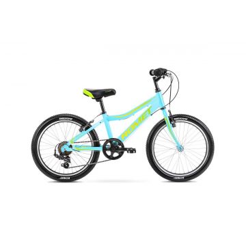 Bicicleta pentru copii Romet Rambler 20 Kid 1 S/10 Albastru/Verde/Galben 2023