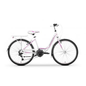 Bicicleta pentru fete Tabou Queen 24 Alb/Roz 2022