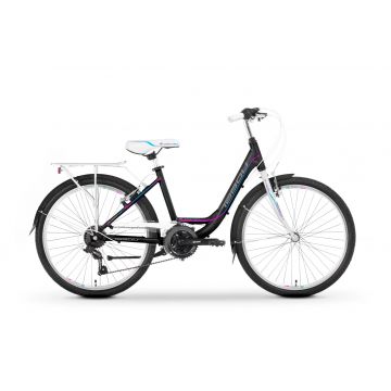 Bicicleta pentru fete Tabou Queen 24 Negru/Roz 2022
