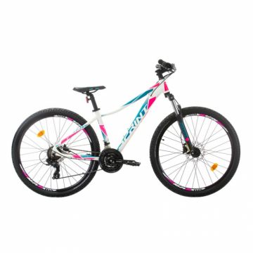 Bicicleta Sprint Maverick Lady 27.5 Alb Mat Turcoaz Roz 400mm