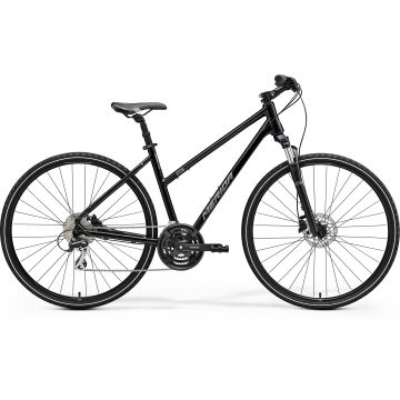 Bicicleta trekking pentru femei Merida Crossway 20 Negru/Argintiu 2022