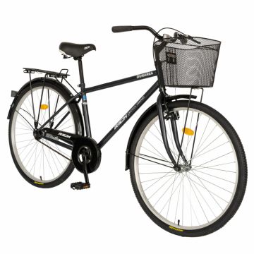 Bicicleta City 28 inch Rich Dunarea R2892A cadru negru cu design alb