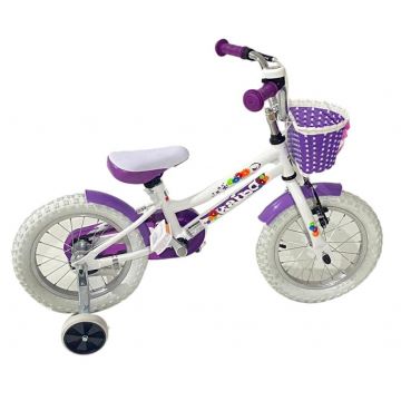 Bicicleta copii Dhs 1402 alb 14 inch