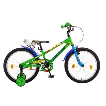 Bicicleta copii Polar Footbal 20 inch verde albastru