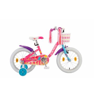 Bicicleta copii Polar Icecream 16 inch roz mov