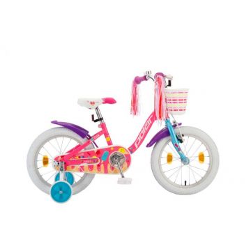 Bicicleta copii Polar Icecream 18 inch roz mov