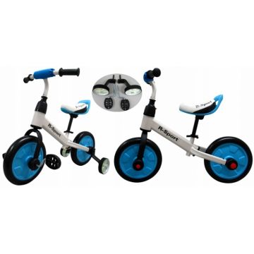 Bicicleta cu pedale si roti ajutatoare R-Sport P1 albastru