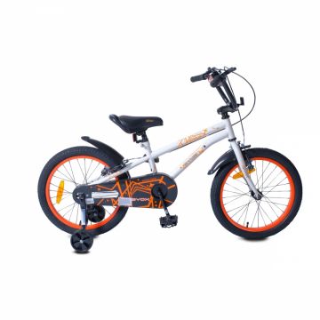 Bicicleta cu roti ajutatoare Byox Pixy White 18 inch