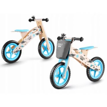 Bicicleta de lemn fara pedale Ricokids RC-612 Albastru