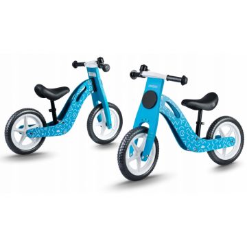 Bicicleta de lemn fara pedale Ricokids RC-613 Albastru