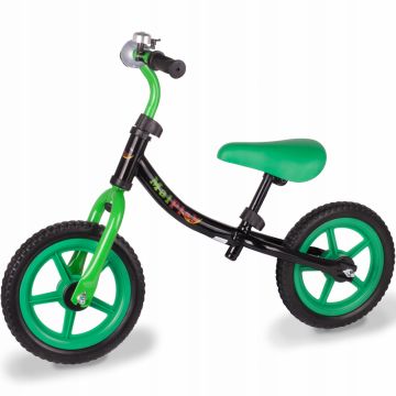 Bicicleta fara pedale 12 inch cu roti EVA Baby Driver Green Black